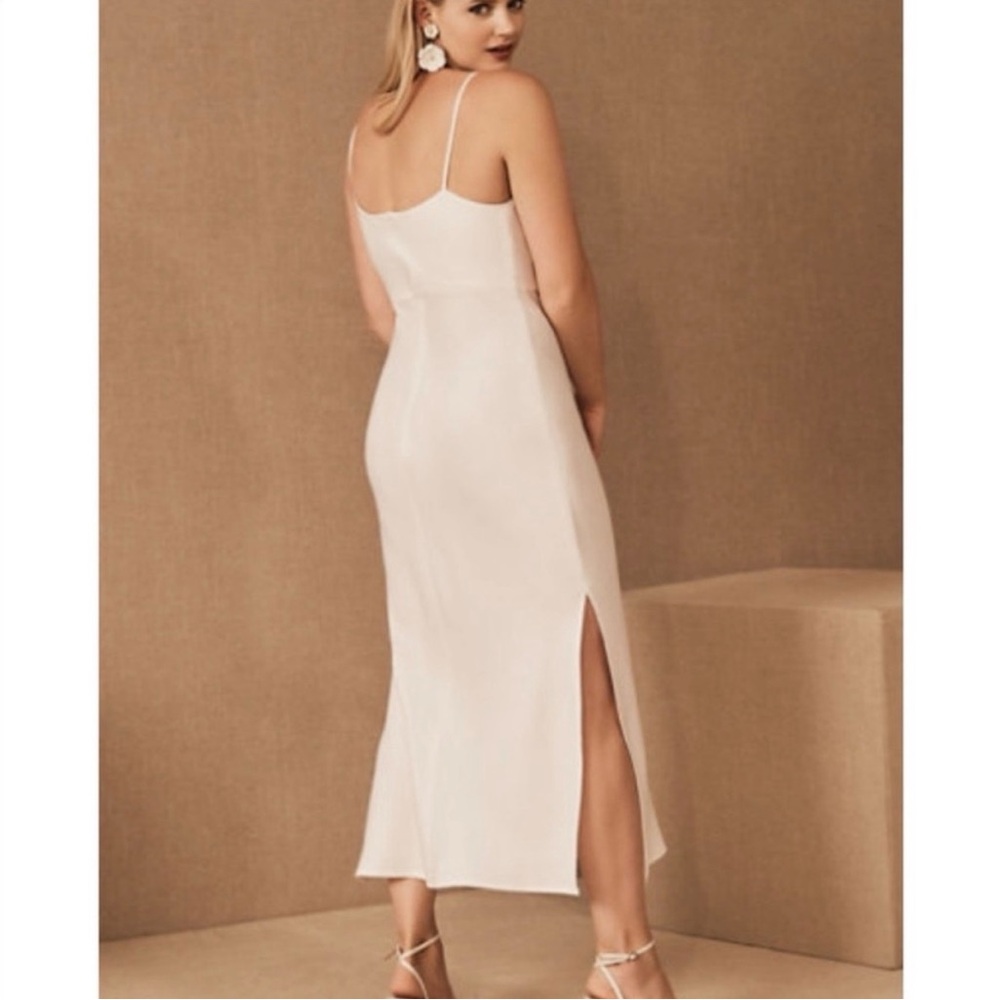 BHLDN CALI SATIN CHARMEUSE MIDI DRESS IN champagne size 22W NWT